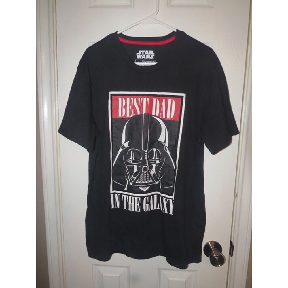 Star Wars Best Dad In The Galaxy Short Sleeve T-Shirt  - Black L - Picture 2 of 4